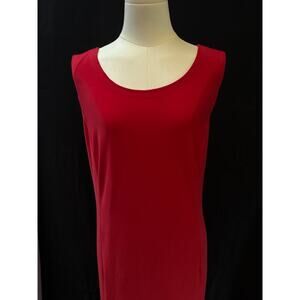 Women’s Joan Rivers Red Tank Sleeved Pencil Dress Sz XL